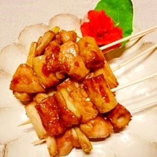 鶏胸肉と竹輪☆照り焼き串